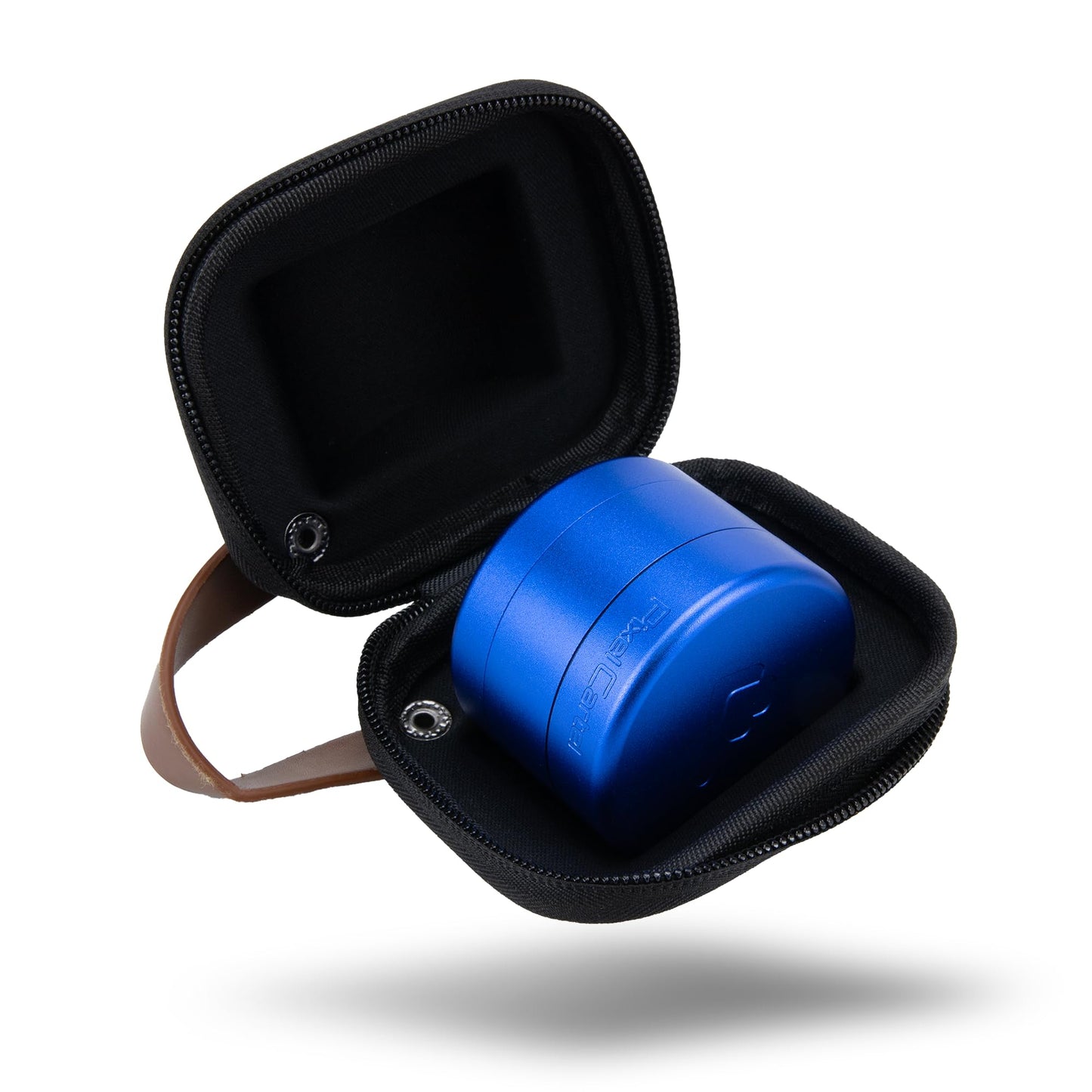 Pixel Cartel Herb Grinder Spice Mill 2.5 inches - Blue Metal - Flower Mill Innovation - Teethless Grinder