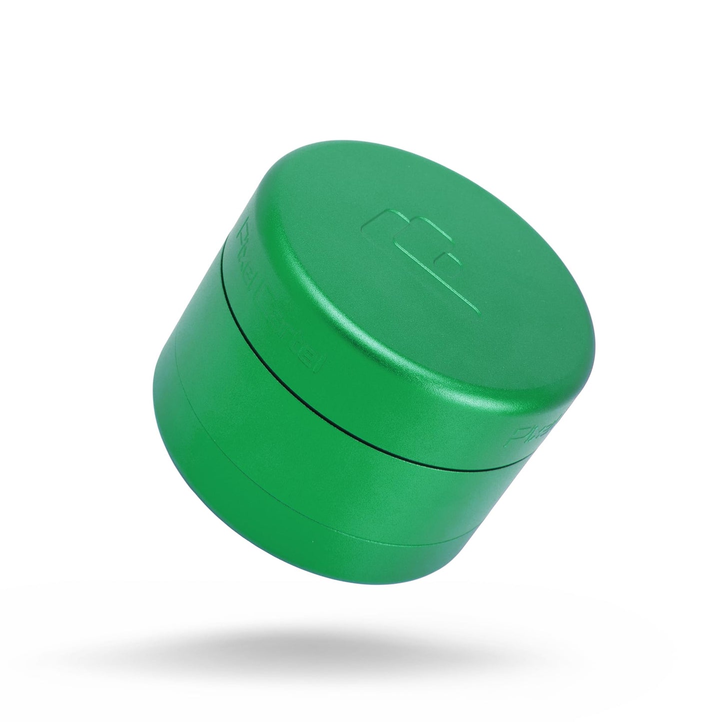Pixel Cartel Herb Grinder Spice Mill 2.5 inches - Green Metal - Flower Mill Innovation - Teethless Grinder
