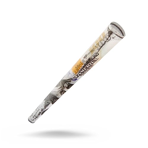 100 Dollar Pre-Rolled Cones - 50 Pack King Size with Tips & Packing Sticks | Hundred Dollar Bill Rolling Papers - Benjamin-Inspired