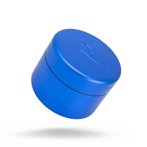 Metal Herb Grinder 63mm (2.5”) - Premium Aluminium Herb & Spice Grinder - 4 Piece Manual Grinding Mill with Pollen Catcher - Large Capacity Grinder - Pixel Cartel