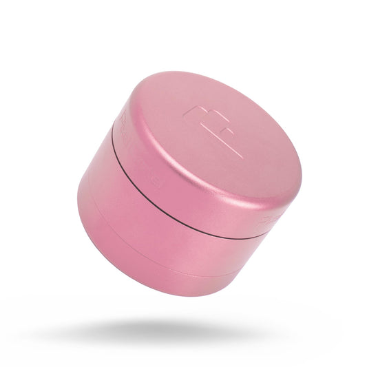 Pixel Cartel Herb Grinder Spice Mill 2.5 inches - Pink Metal - Flower Mill Innovation - Teethless Grinder